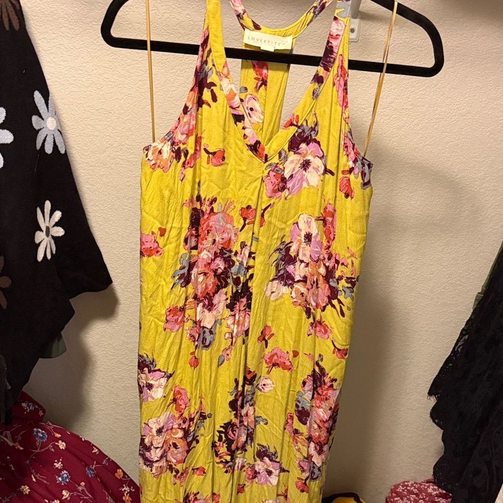 Lovestitch Yellow Floral Maxi Dress